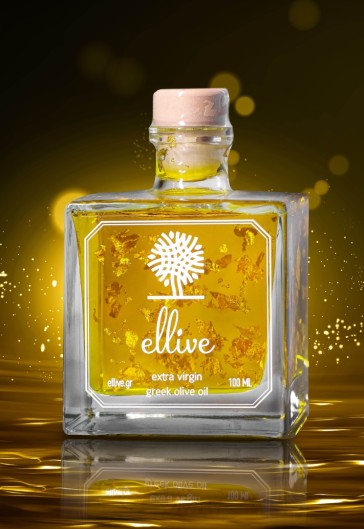 Ellive Golden Premium   Εξαιρετικό Παρθένο Ελαιόλαδο με Βρώσιμο Χρυσό 23Κ