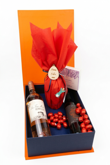 Πασχαλινή Σύνθεση "Premium Wine & Chocolate Delight"