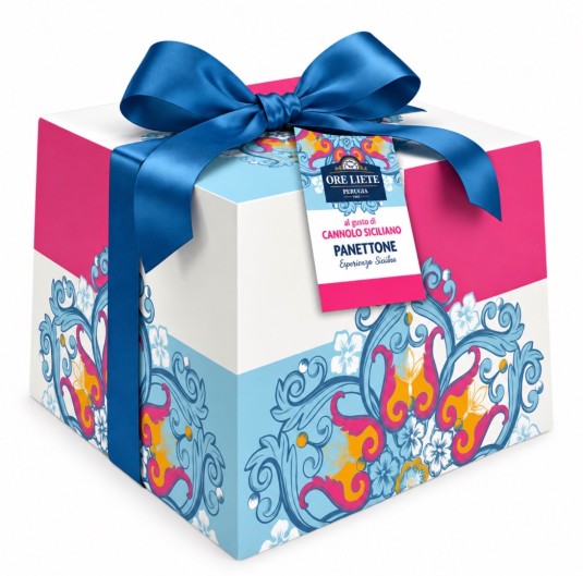 Sicilian style Panettone choco chips and nougat cream 500g gift box Sicilian style Panettone choco chips and nougat cream 500g gift box